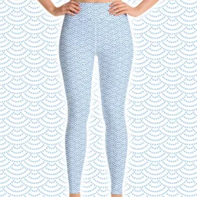 Fish Scale Mermaid Leggings - High Waist