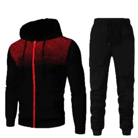 2 Piece Male Fleece Sportswear Set