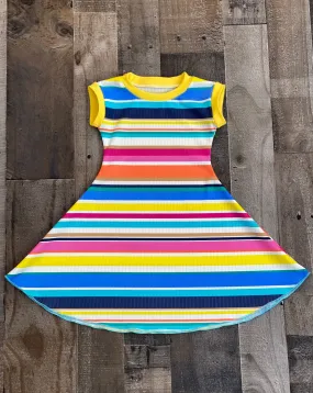 2T Striped Summer Girl Dress