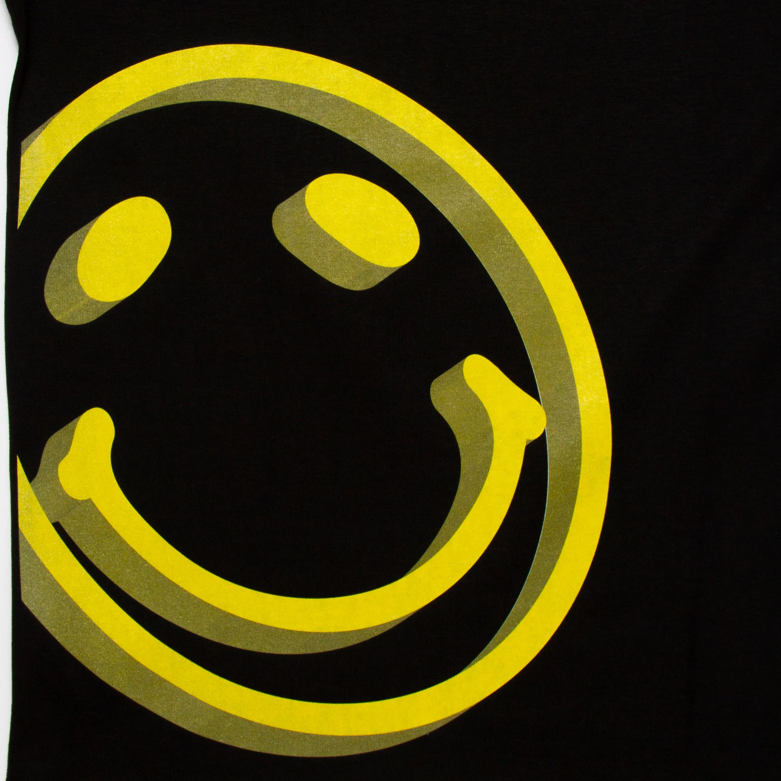 3D Side Smiley - Pullover Hood - Black