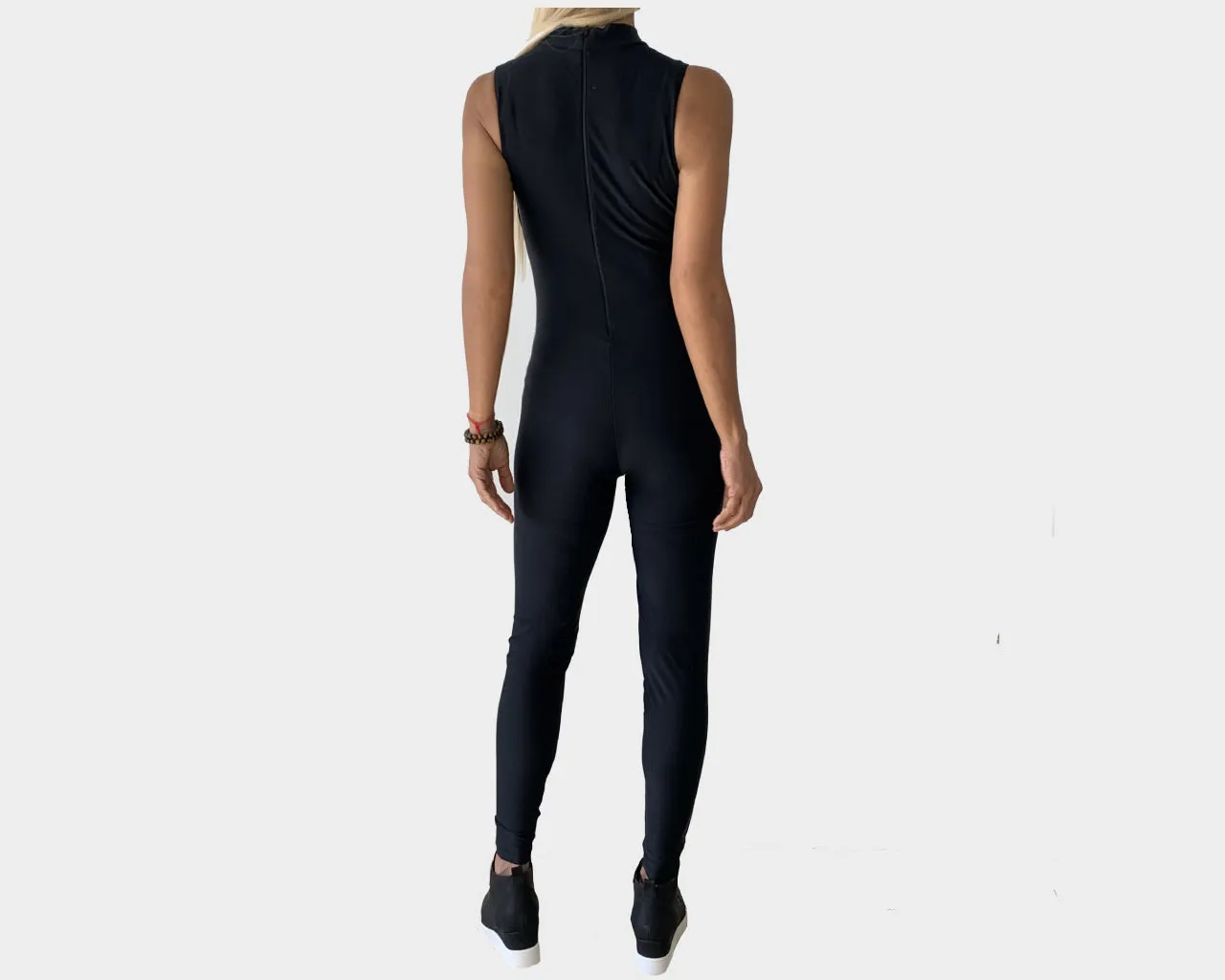 4. Bond Black One Piece Sleek Jumpsuit- The Milano