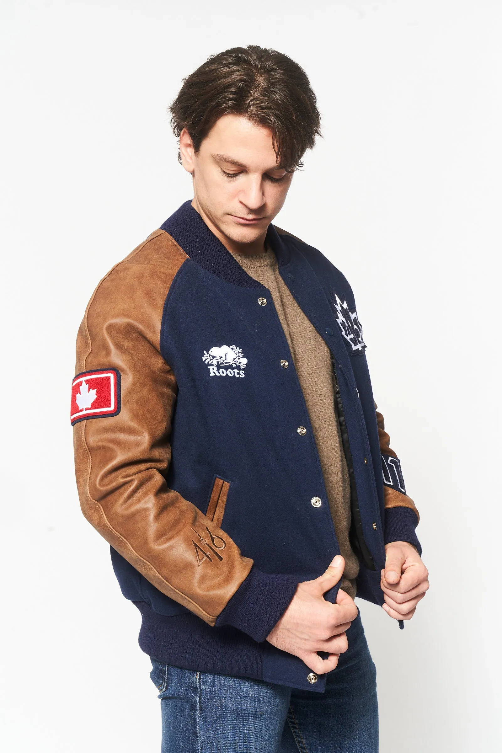 416 Roots Awards Jacket - Men's Blue & brown