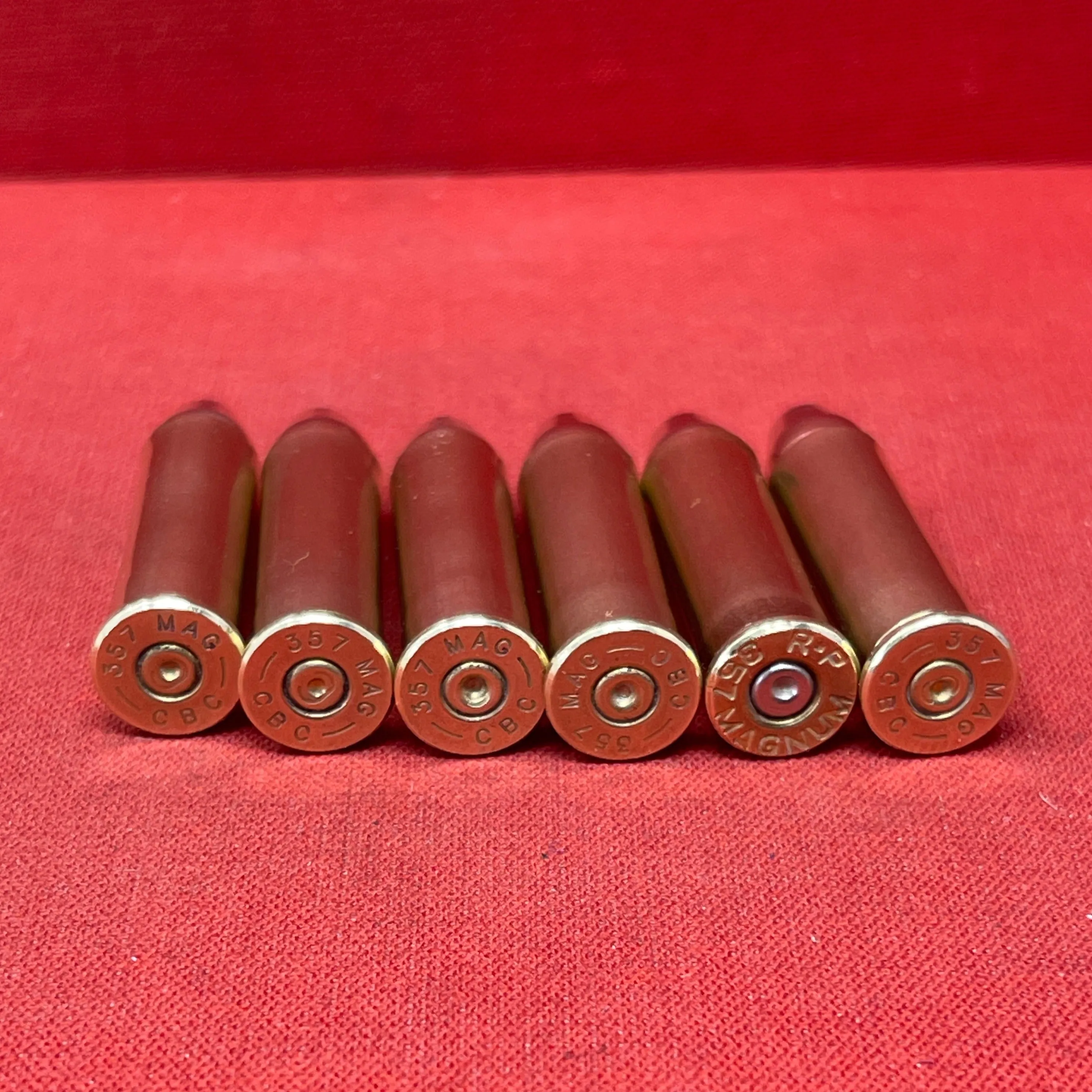 6 x Inert 357 Magnum Cartridges with Heads