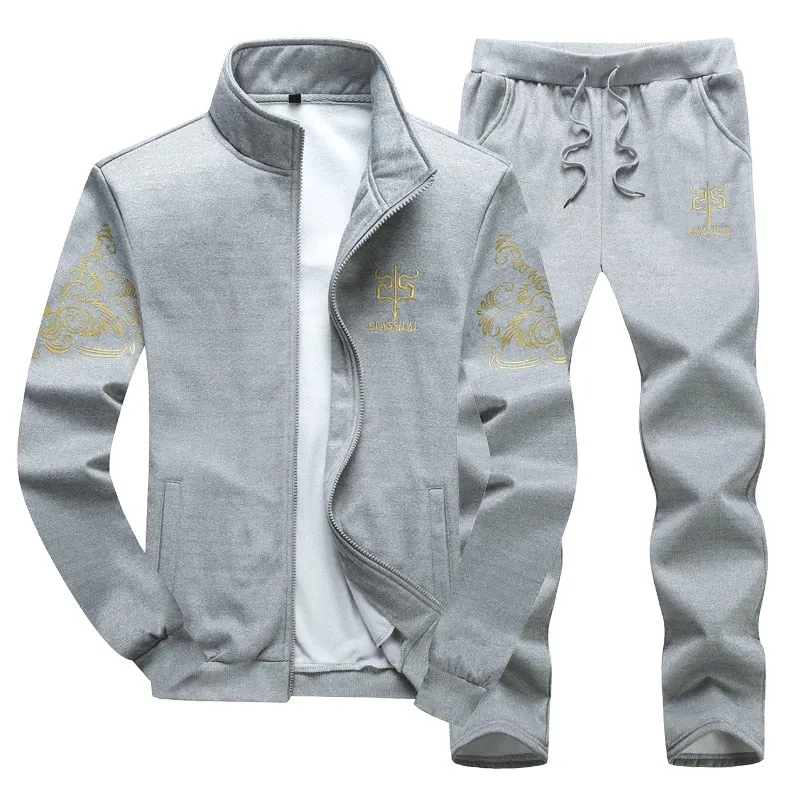 Advbridge Men Set Large Size 6XL 7XL 8XL 9XL Fashion Autumn Winter Homme Suit Sweatshirt Sweatpants Men&#39;s Set Male Tracksuit Jacket