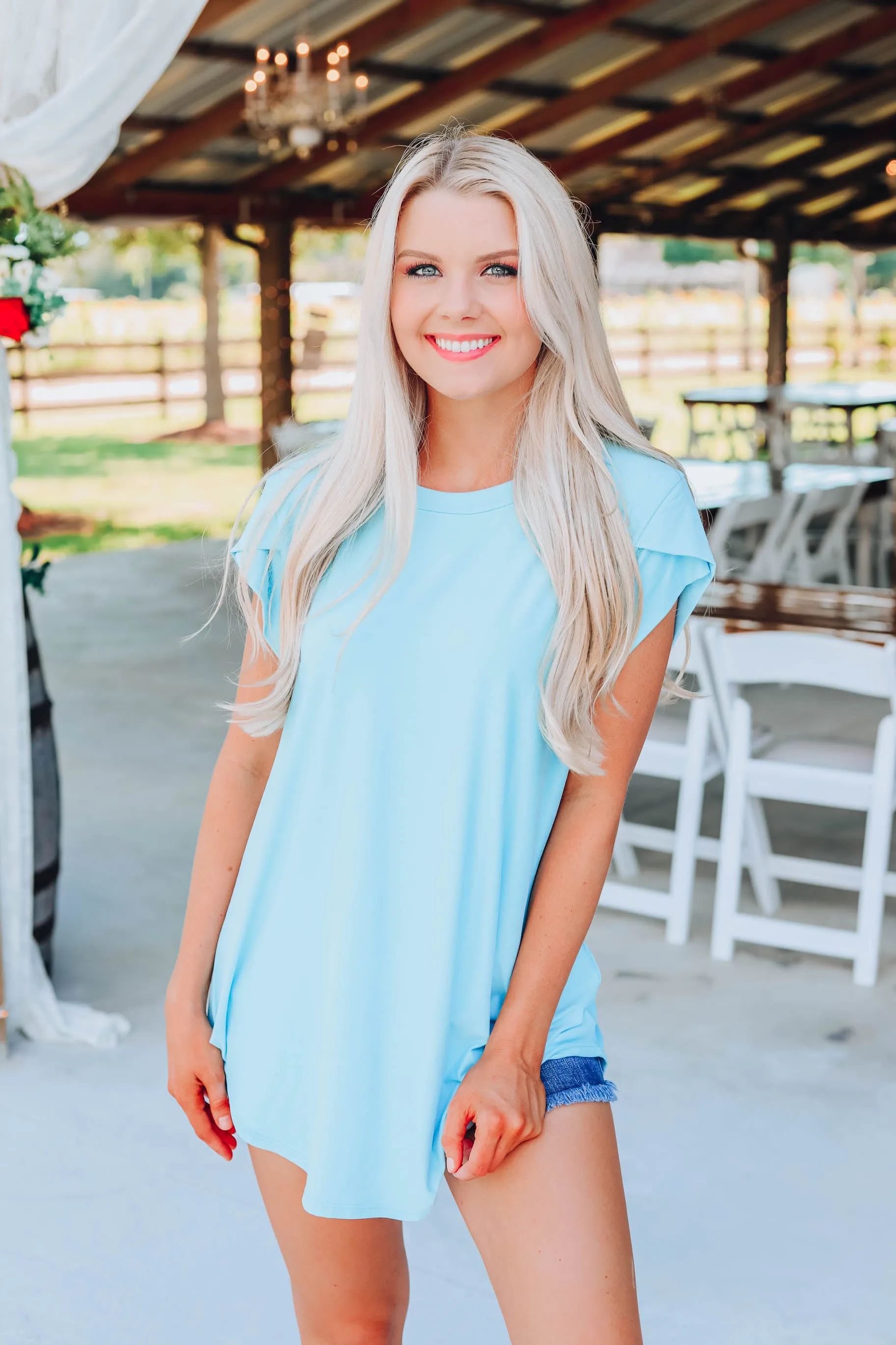 Alli Tunic  - Baby Blue