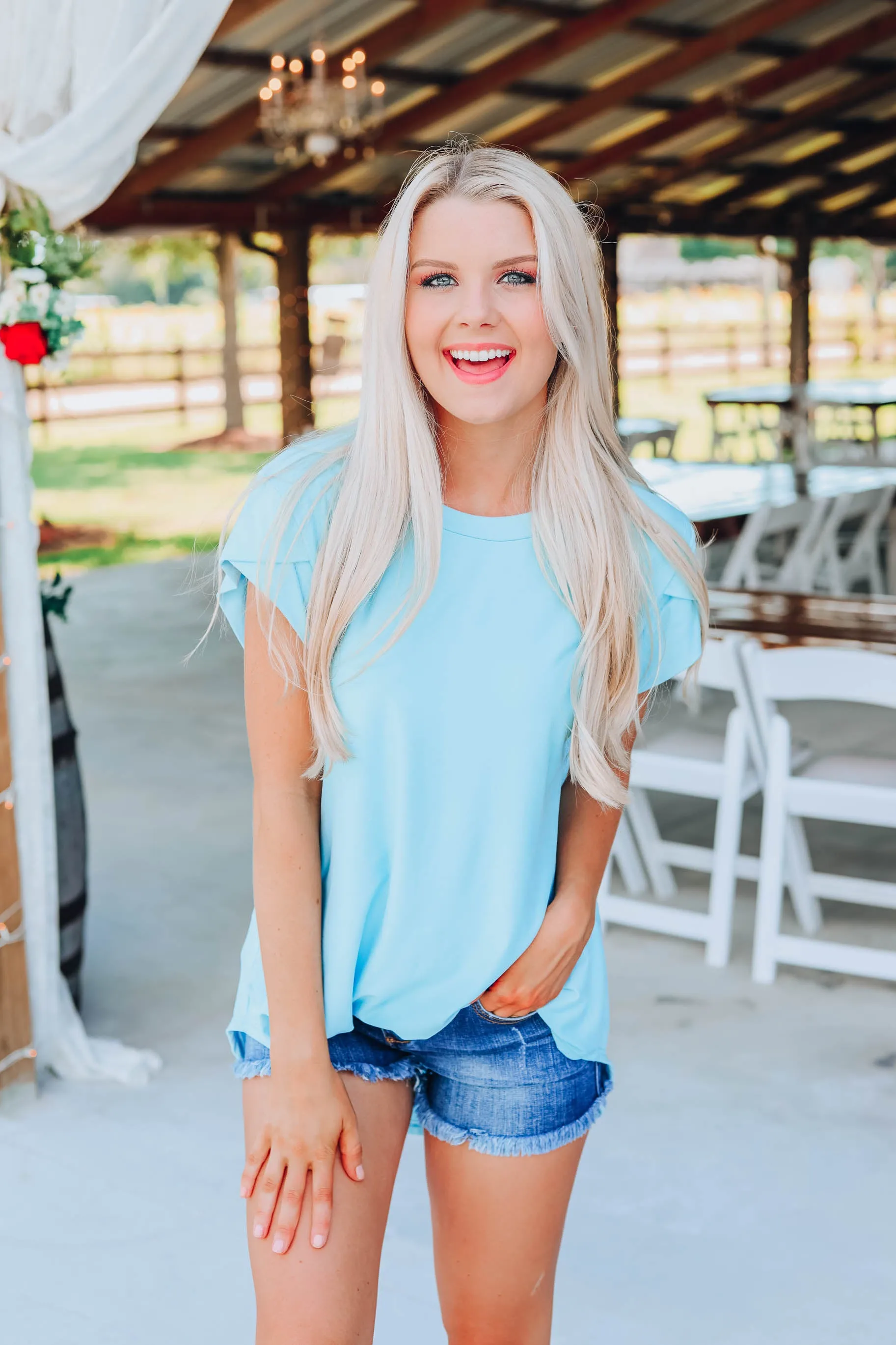 Alli Tunic  - Baby Blue