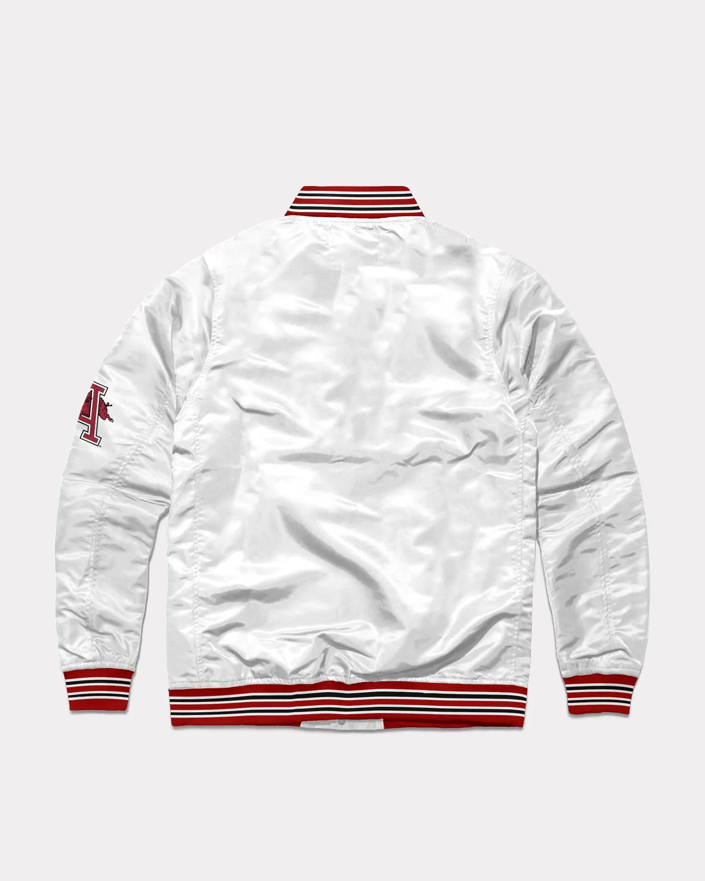 Arkansas Razorbacks Arch White Varsity Jacket