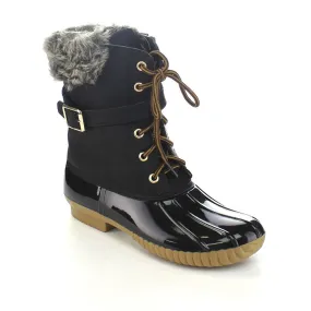 AXNY - Womens Dylan-7 Lace Up Buckle Strap Ankle Rain or Snow Duck Boot