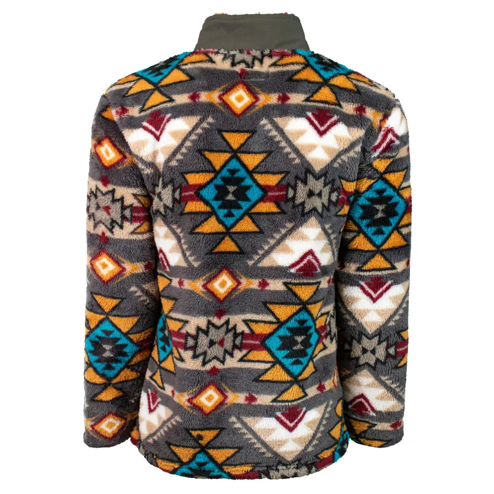 Aztec Fleece Pullover Brown Men's Hooey