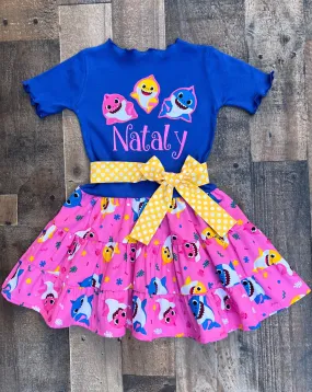 Baby Shark Birthday Girl Dress