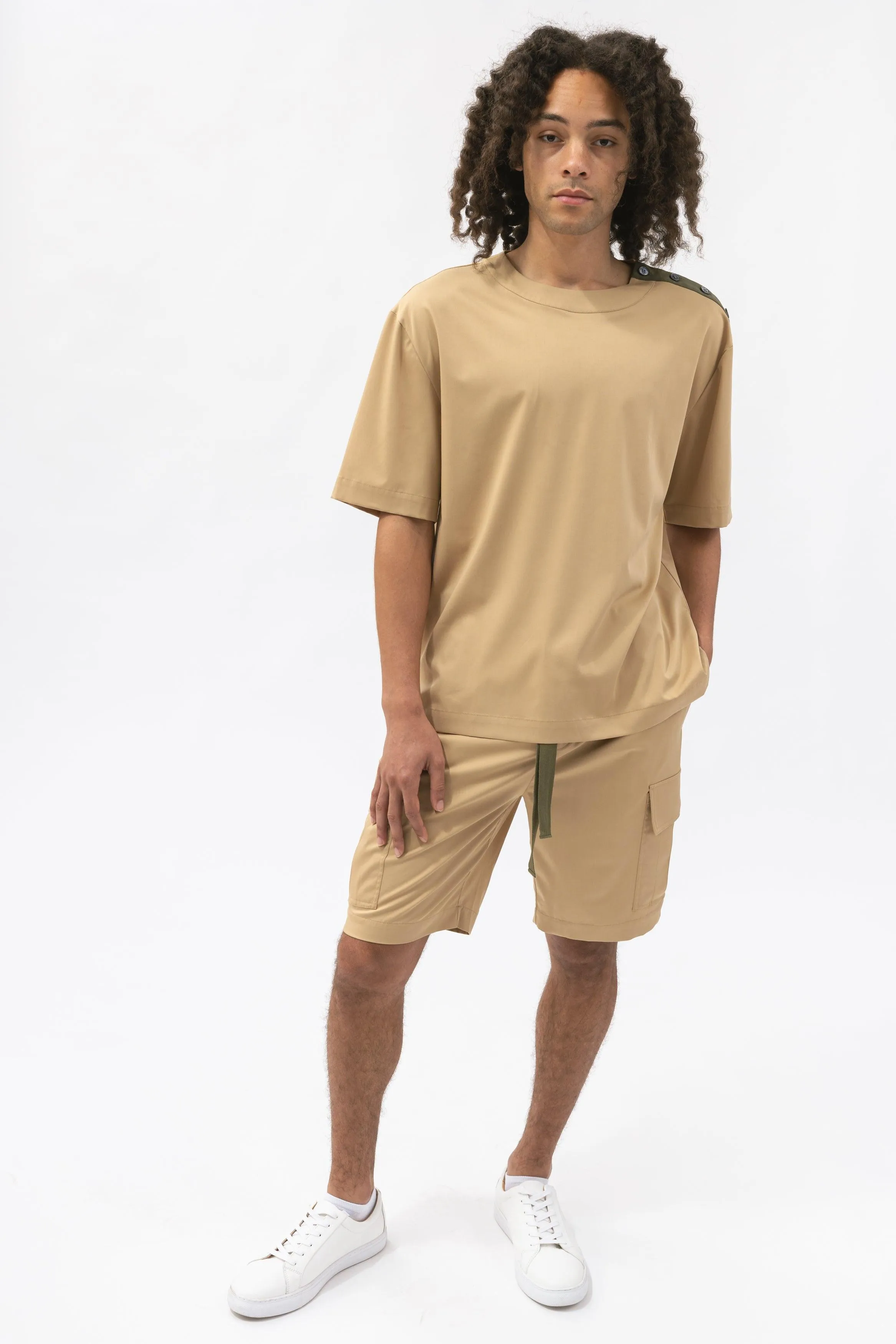 Bamboo Shoulder Accent Tee