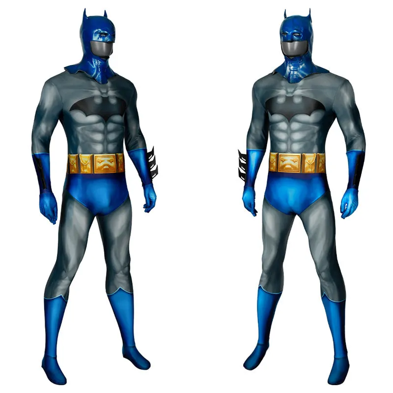 Bat-man Hush Cosplay Costume Batman Jumpsuit Mask Halloween Carnival Suit