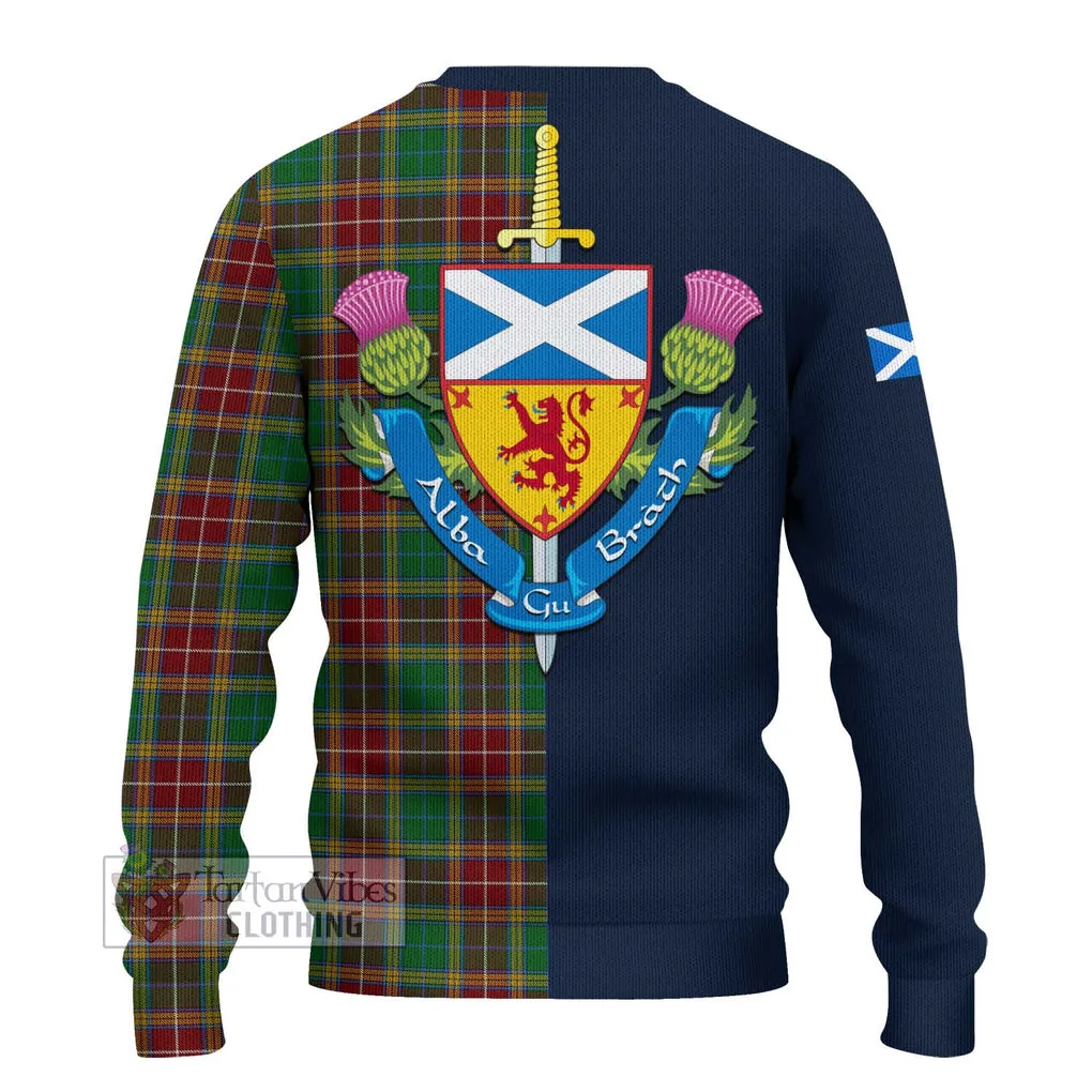 Baxter Tartan Ugly Sweater with Scottish Lion Royal Arm Half Style