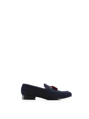 Bedingfeld - Navy & Burgundy Suede