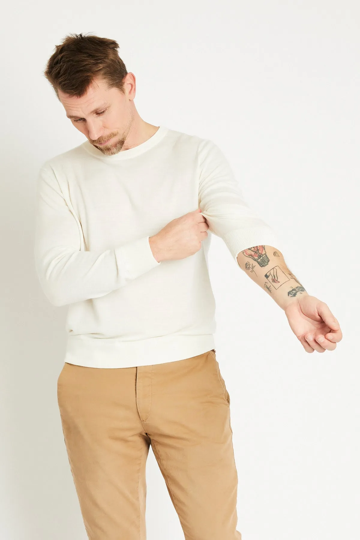   Beryll Enzo Cashmere Sweater | Chalk