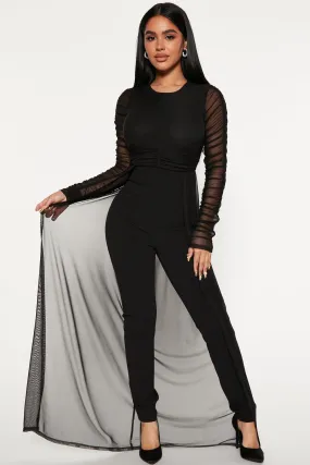 Better Make Sure Mesh Jumpsuit - Black