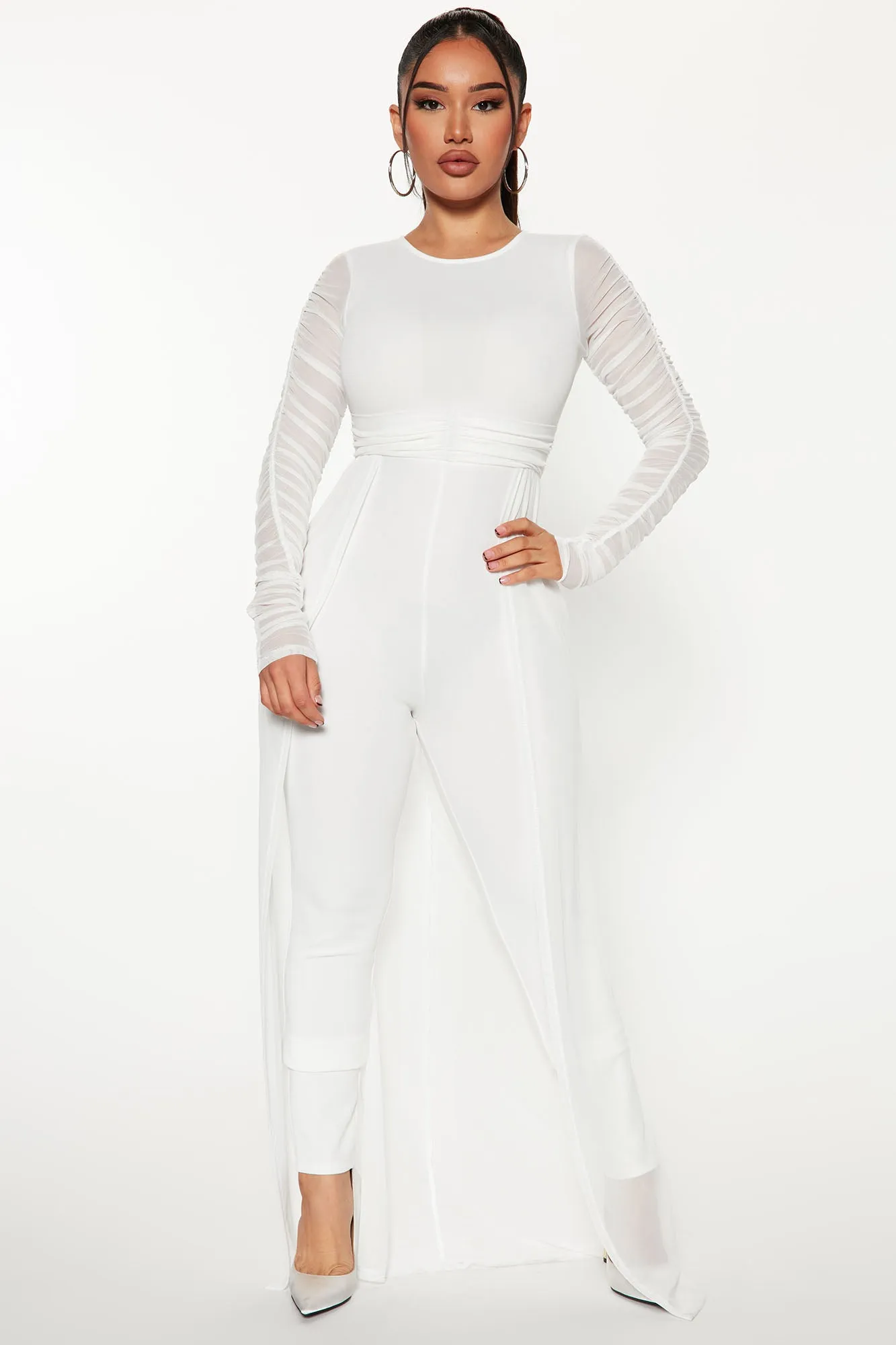 Better Make Sure Mesh Jumpsuit - White