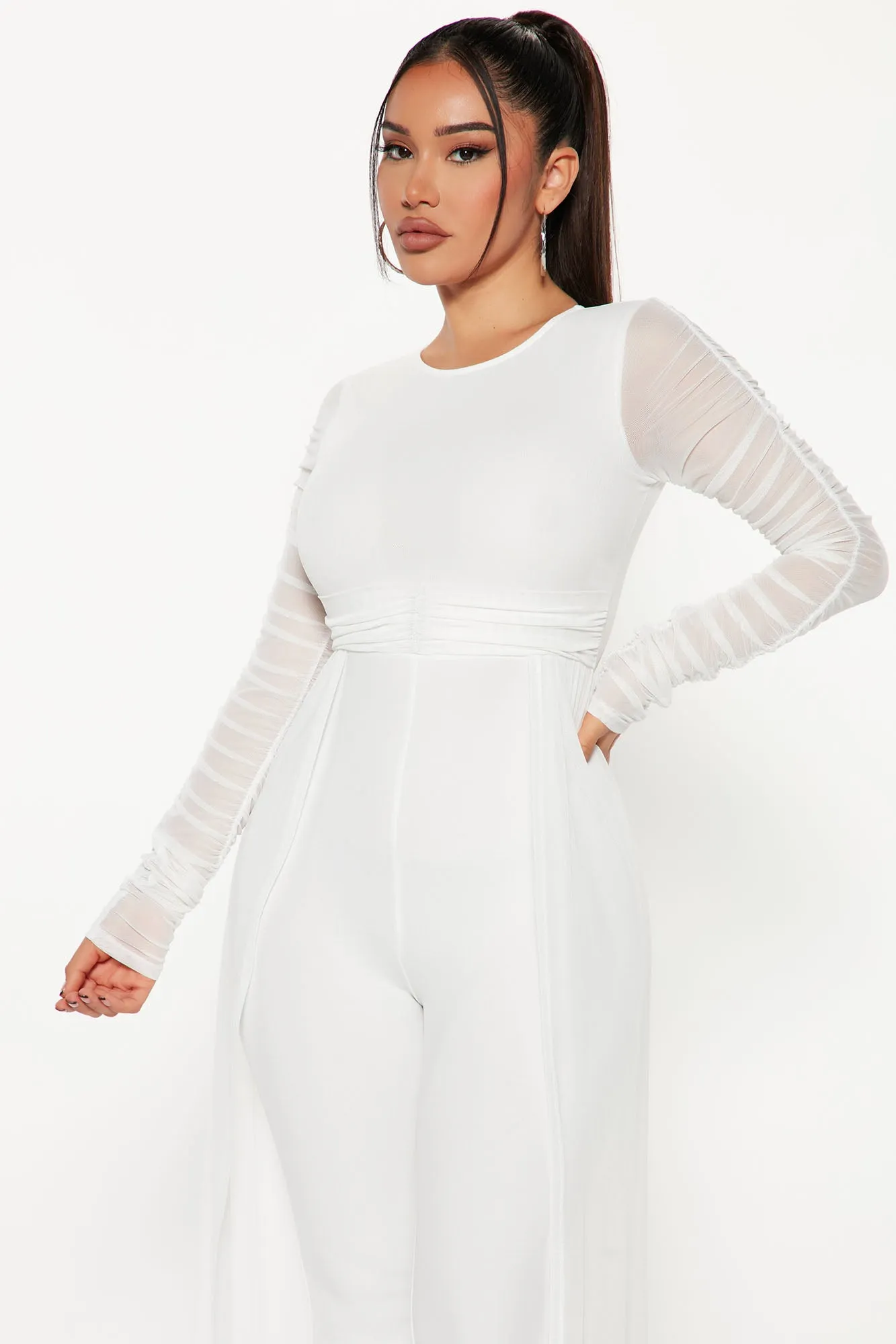 Better Make Sure Mesh Jumpsuit - White