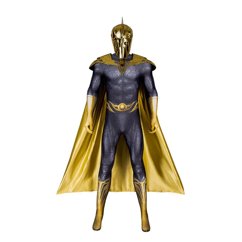 Black Adam Doctor Fate Cosplay Costume Superhero Jumpsuit Bodysuit With Helmet Cape