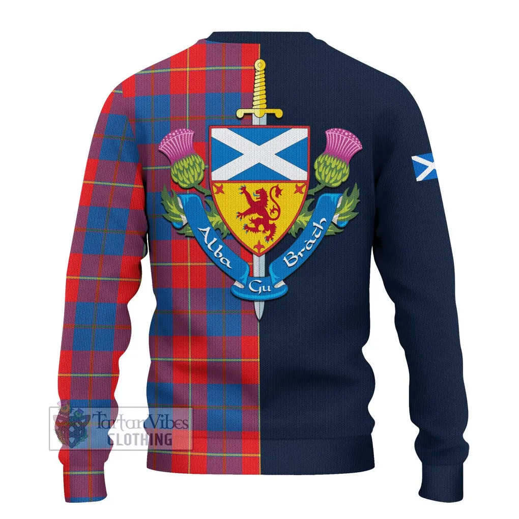 Blane Tartan Ugly Sweater with Scottish Lion Royal Arm Half Style