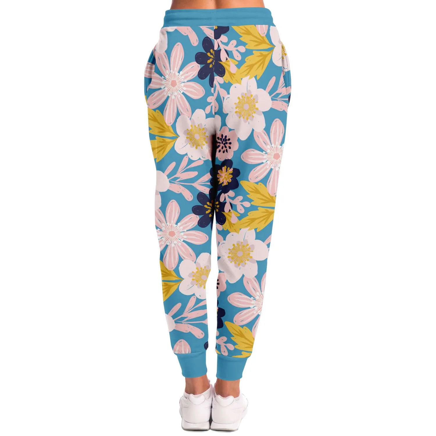 Blue Frisky Floral Unisex Fleece Joggers