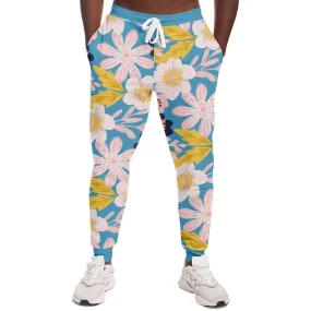 Blue Frisky Floral Unisex Fleece Joggers