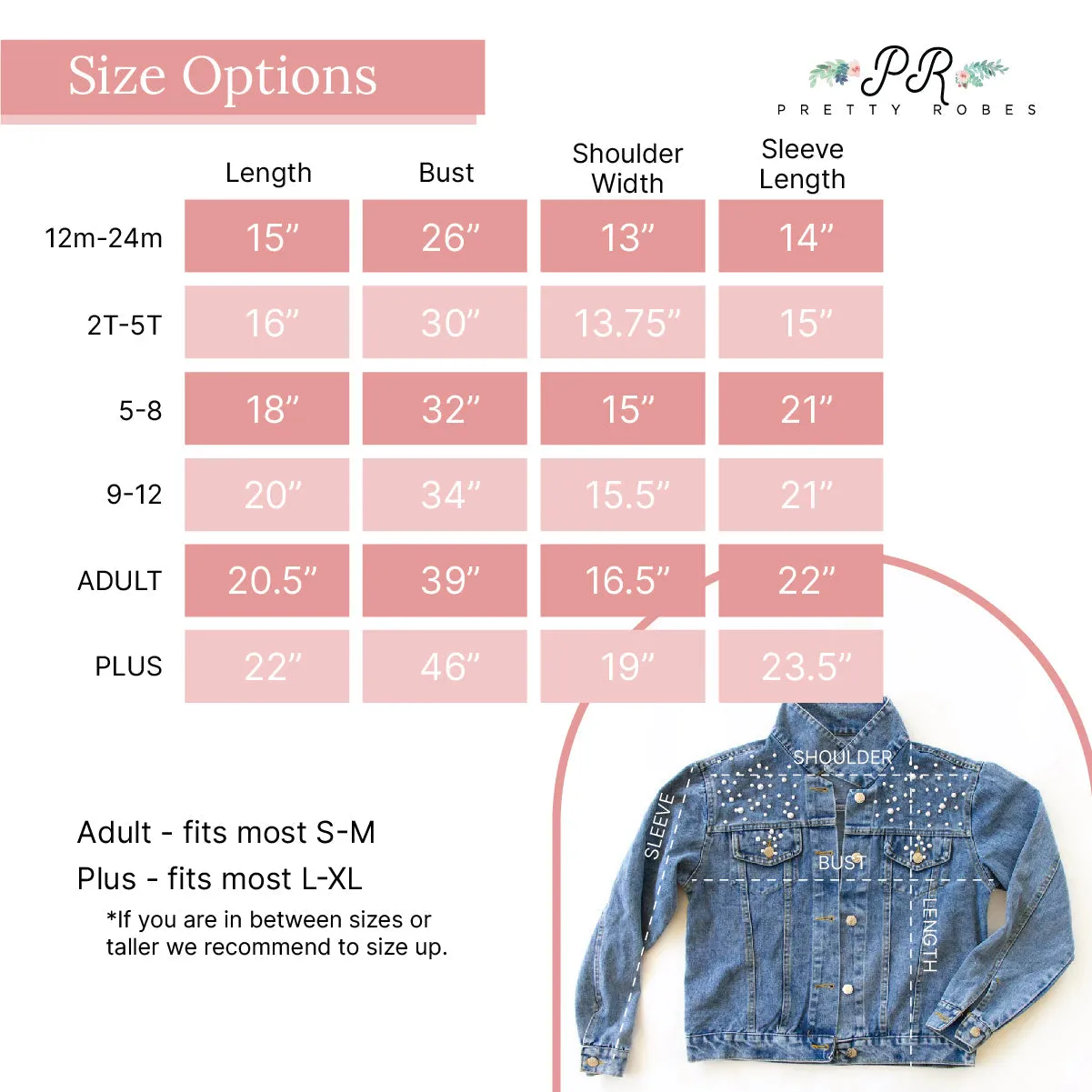 (Blue Pearl) Personalized Kid's Denim Jacket