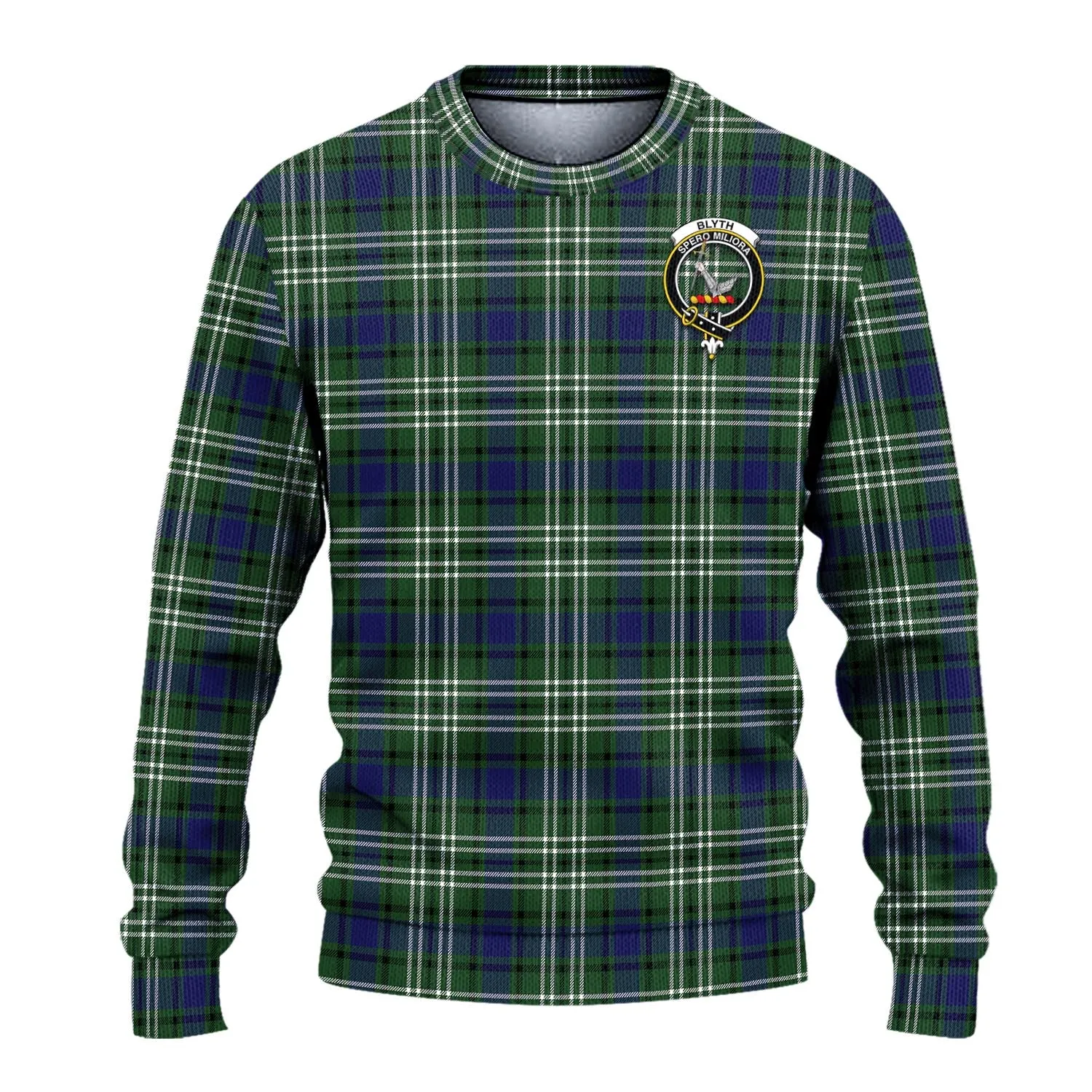 Blyth Tartan Ugly Sweater with Family Crest