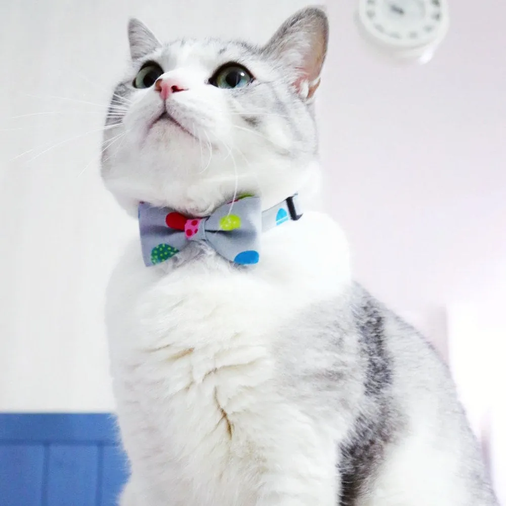 Bowtix Handmade Cat Collar With Removable Bowtie - Color Pops