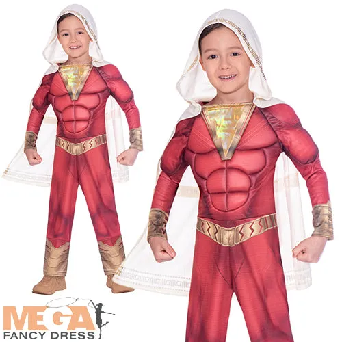 Boys DC Comics Superhero Shazam Fancy Dress Book Day Costume