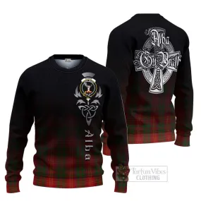 Burns Tartan Ugly Sweater Featuring Alba Gu Brath Family Crest Celtic Inspired