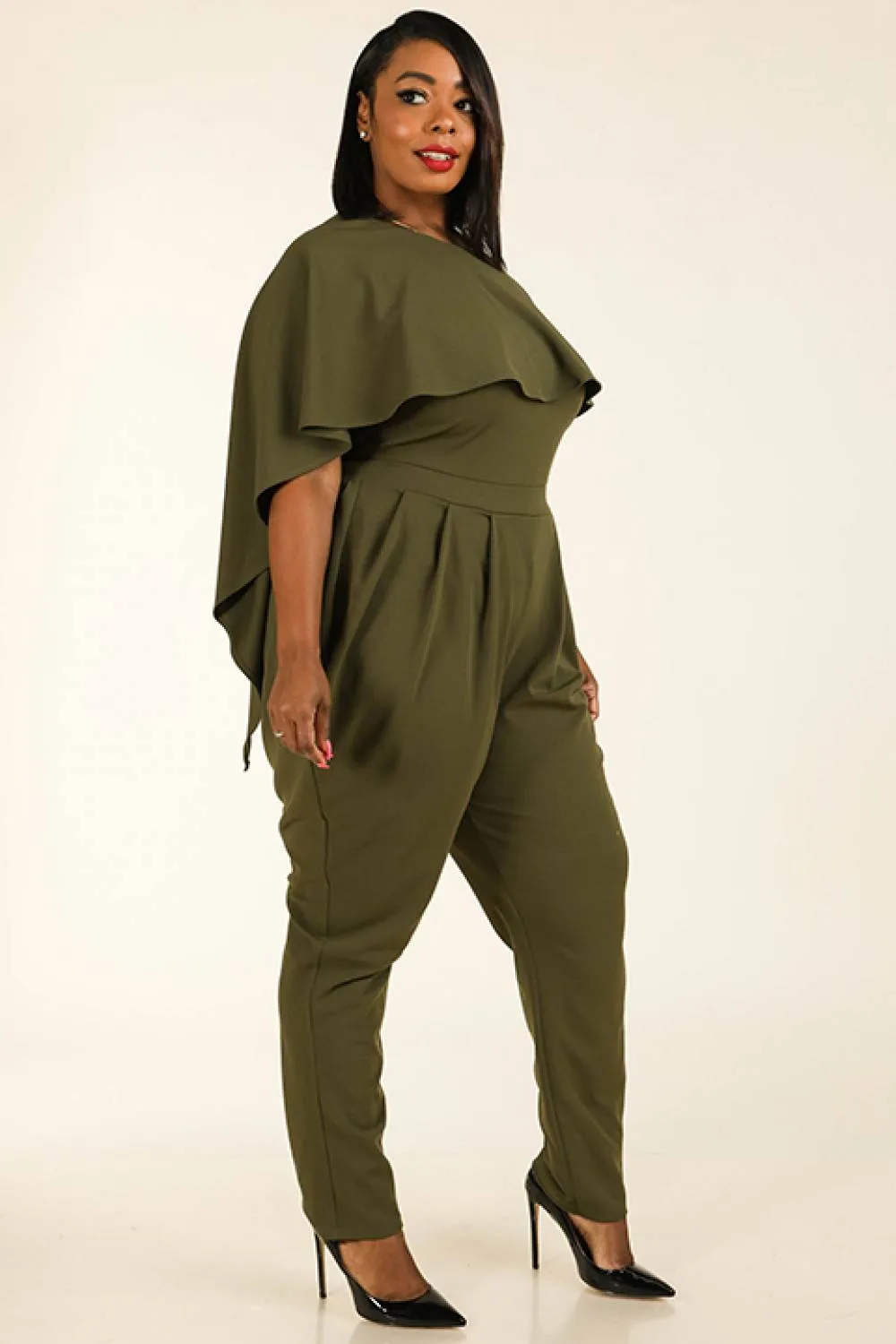 Cape Style Harem Jumpsuit