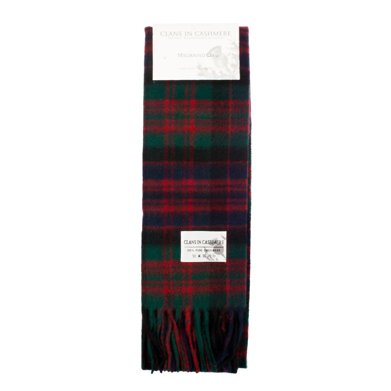 Cashmere Scottish Tartan Clan Scarf  Macdonald Clan