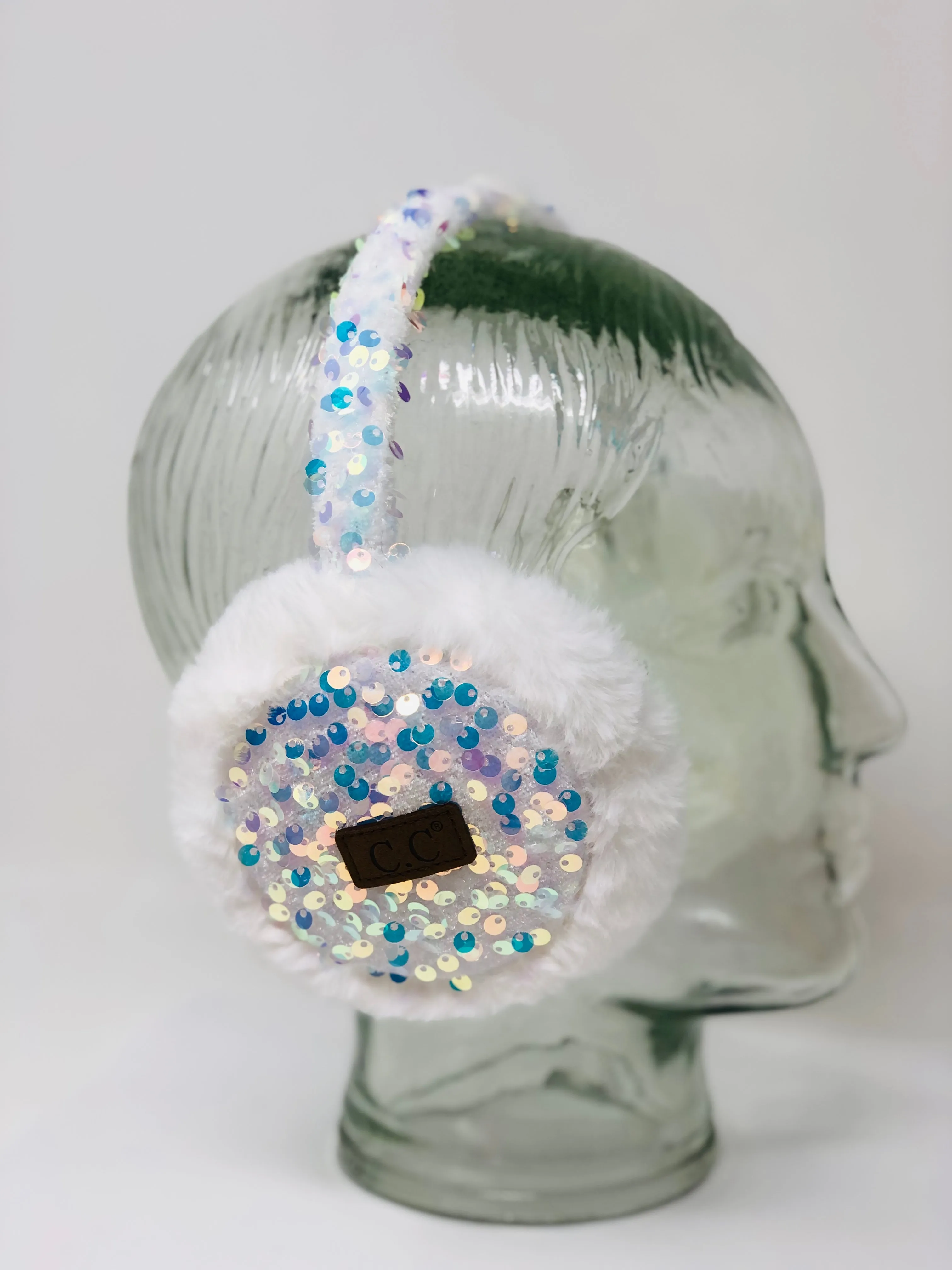 CC Furry Sequin Earmuffs