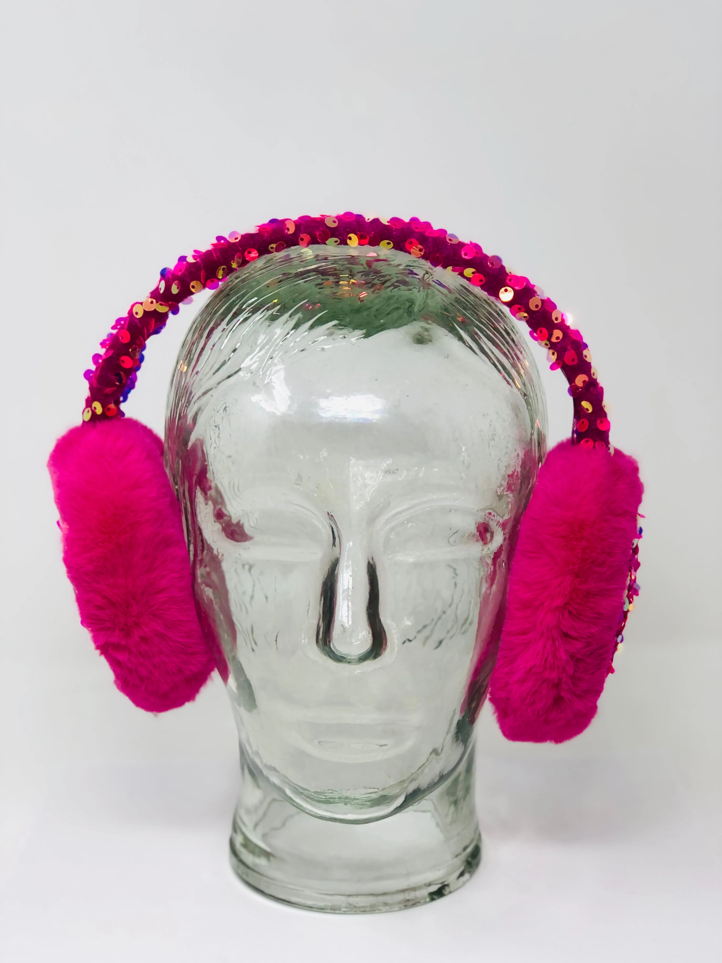 CC Furry Sequin Earmuffs