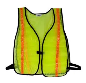 C.H Hanson Safety Vest-Lime Fluorescent W/Red Reflective Stripes (One size, Lime)