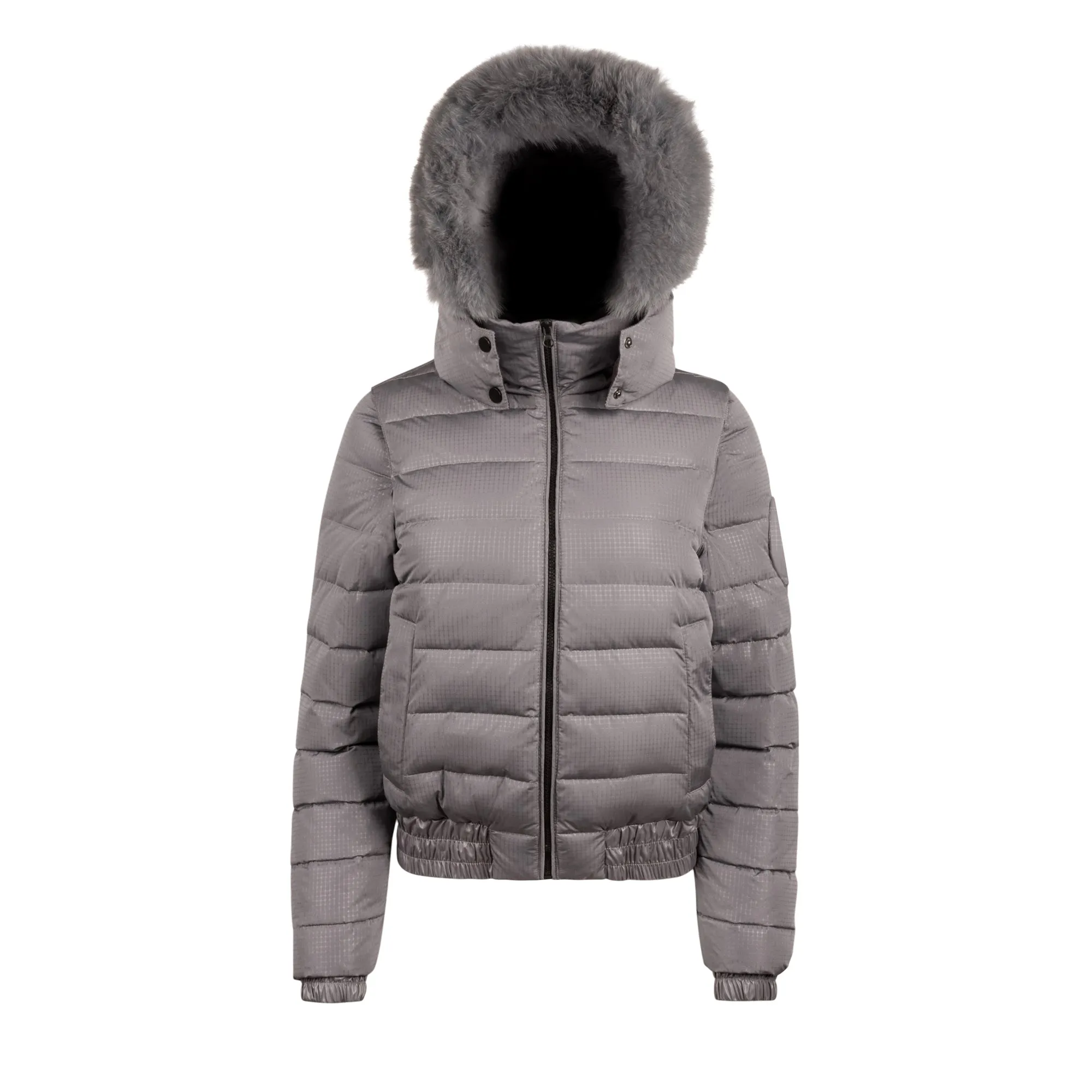 Charcoal Tone-on-Tone Kids Ski Coat