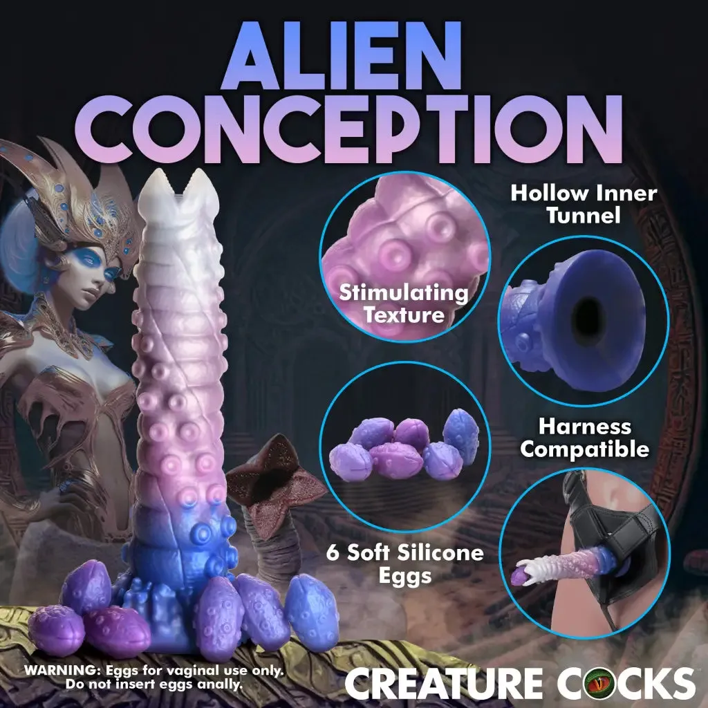 Creature Cocks Tenta-Queen Ovipositor Silicone Dildo With Eggs