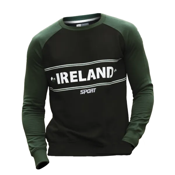 Croker Green & Black Crew Neck