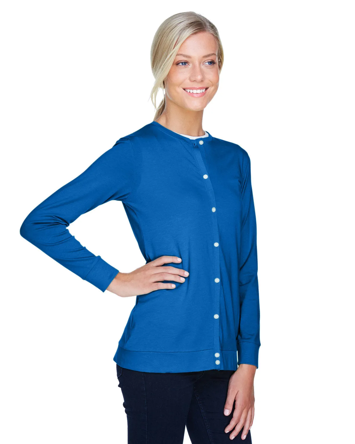 Devon & Jones Ladies' Perfect Fit™ Ribbon Cardigan