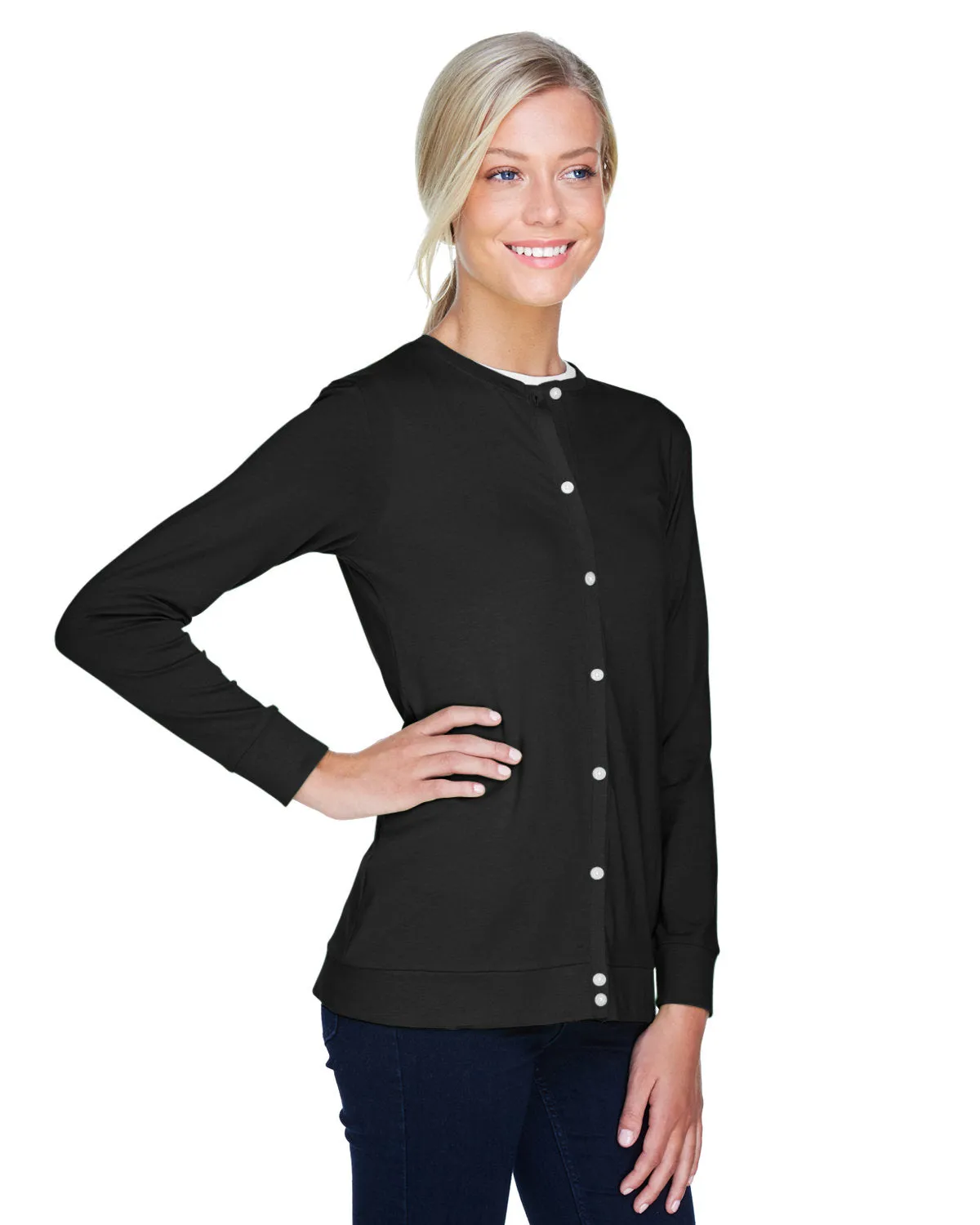 Devon & Jones Ladies' Perfect Fit™ Ribbon Cardigan