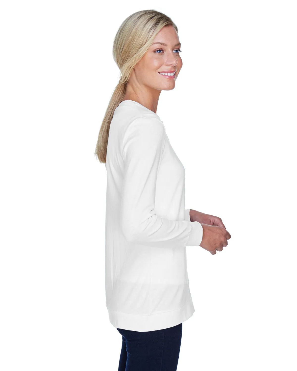 Devon & Jones Ladies' Perfect Fit™ Ribbon Cardigan