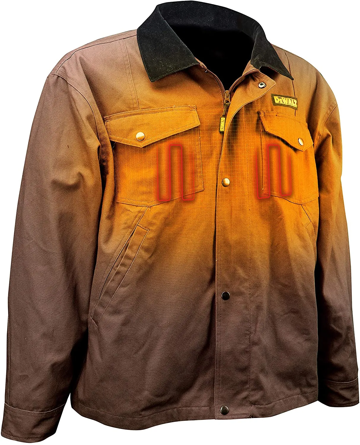 DeWalt DCHJ083TD1 Unisex Heated Barn Coat Kit - Tobacco