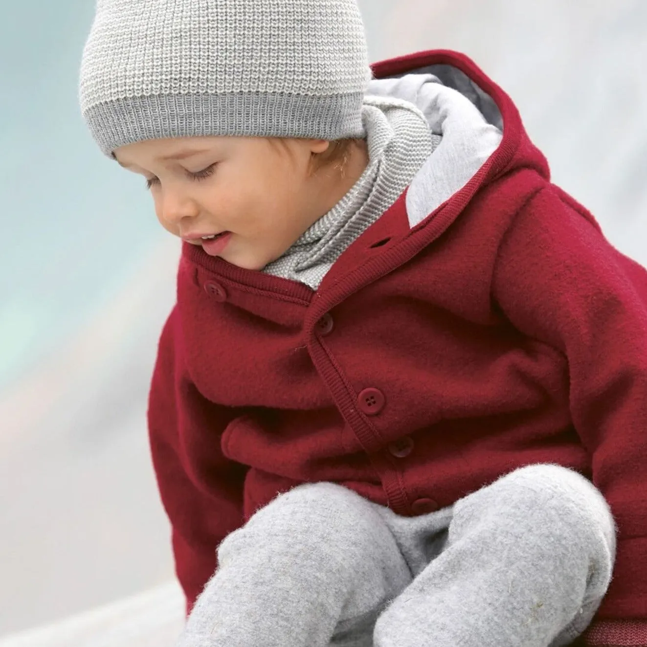 Disana Baby Hooded Jacket, Boiled Wool