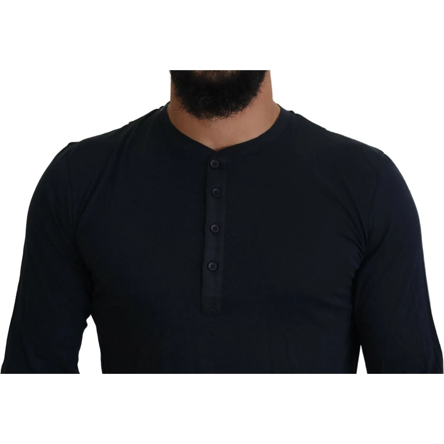 Dolce & Gabbana Elegant Cotton-Silk Blend Blue Pullover