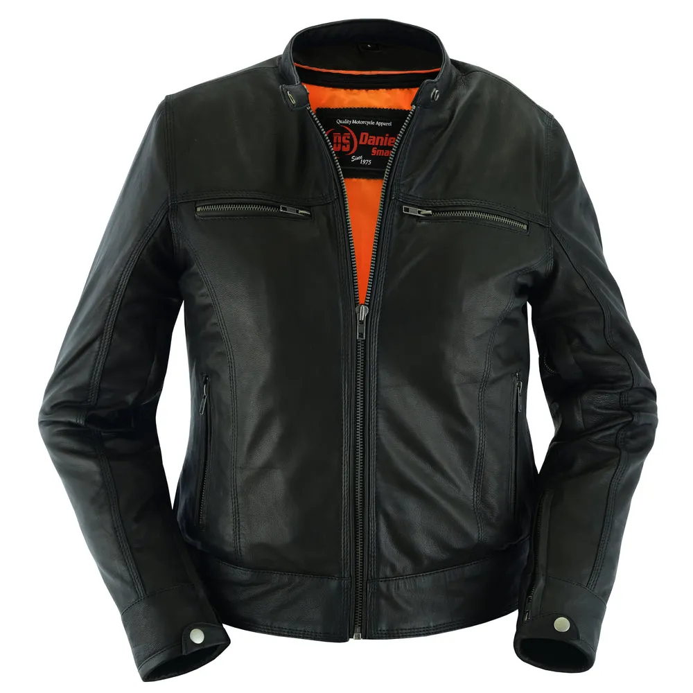 DS833 She Speeds - Women's Modern Goatskin Leather Jacket