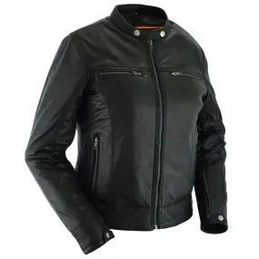 DS833 She Speeds - Women's Modern Goatskin Leather Jacket