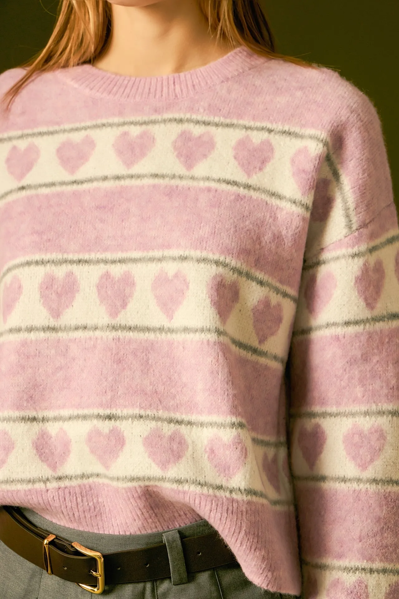 English Factory- Heart Stripe Knit