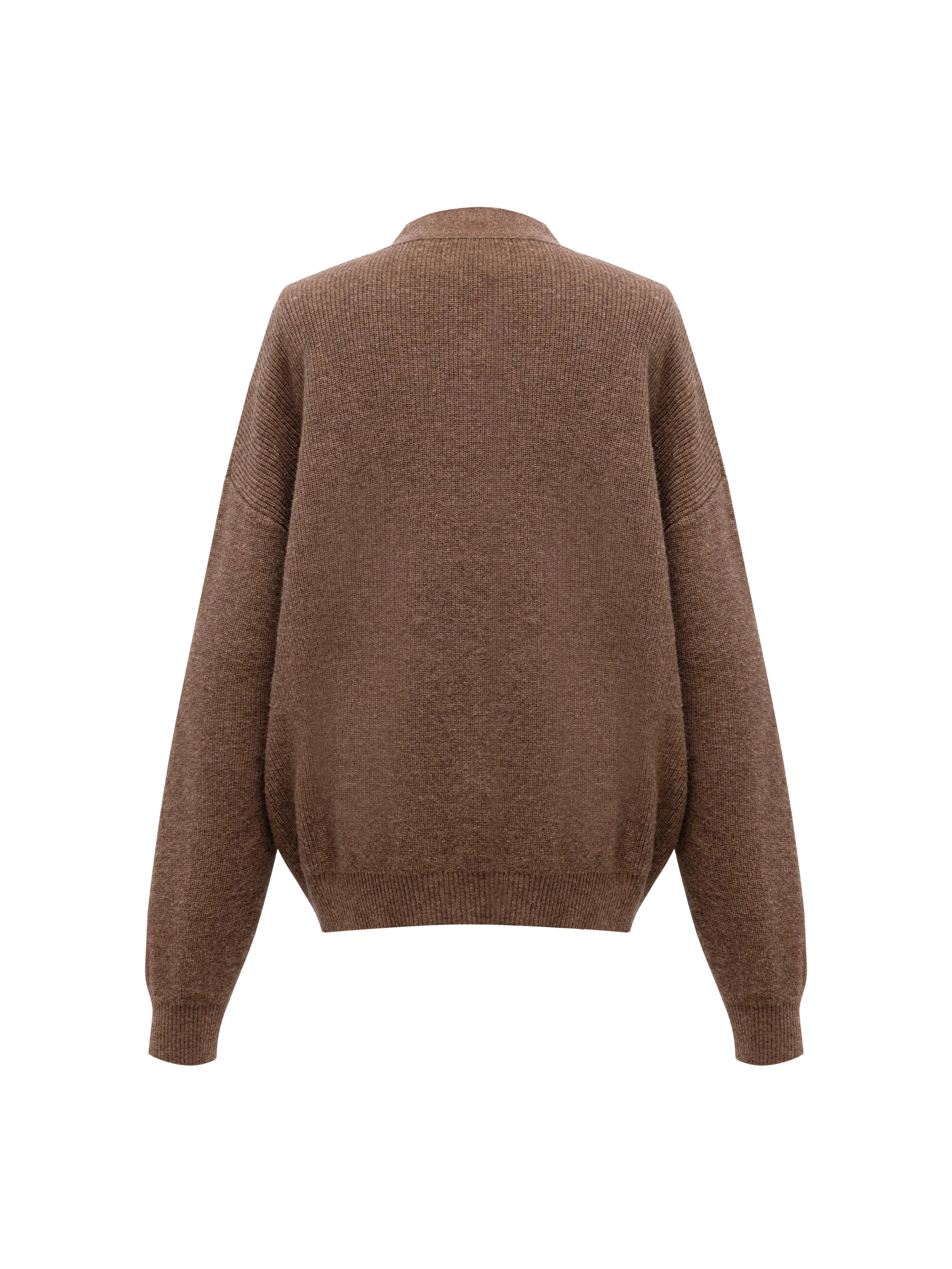 EP YAYING Yak Wool Oversized Knit Sweater