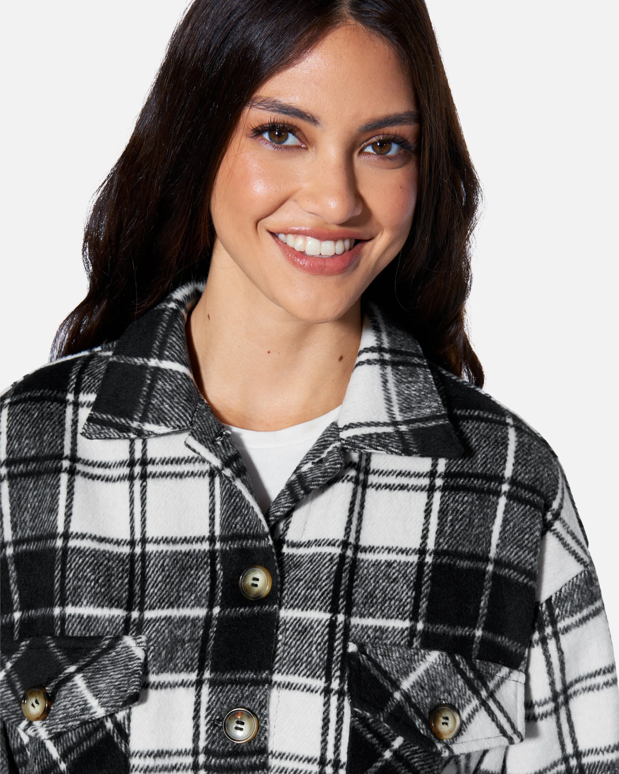 ESSENTIAL PLAID SHACKET